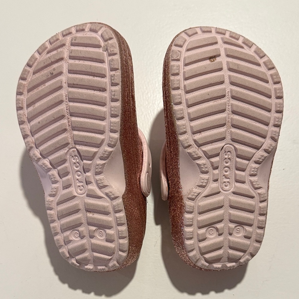 CROCS Glittery Lined Pink Kids c9 - Picture 4 of 6